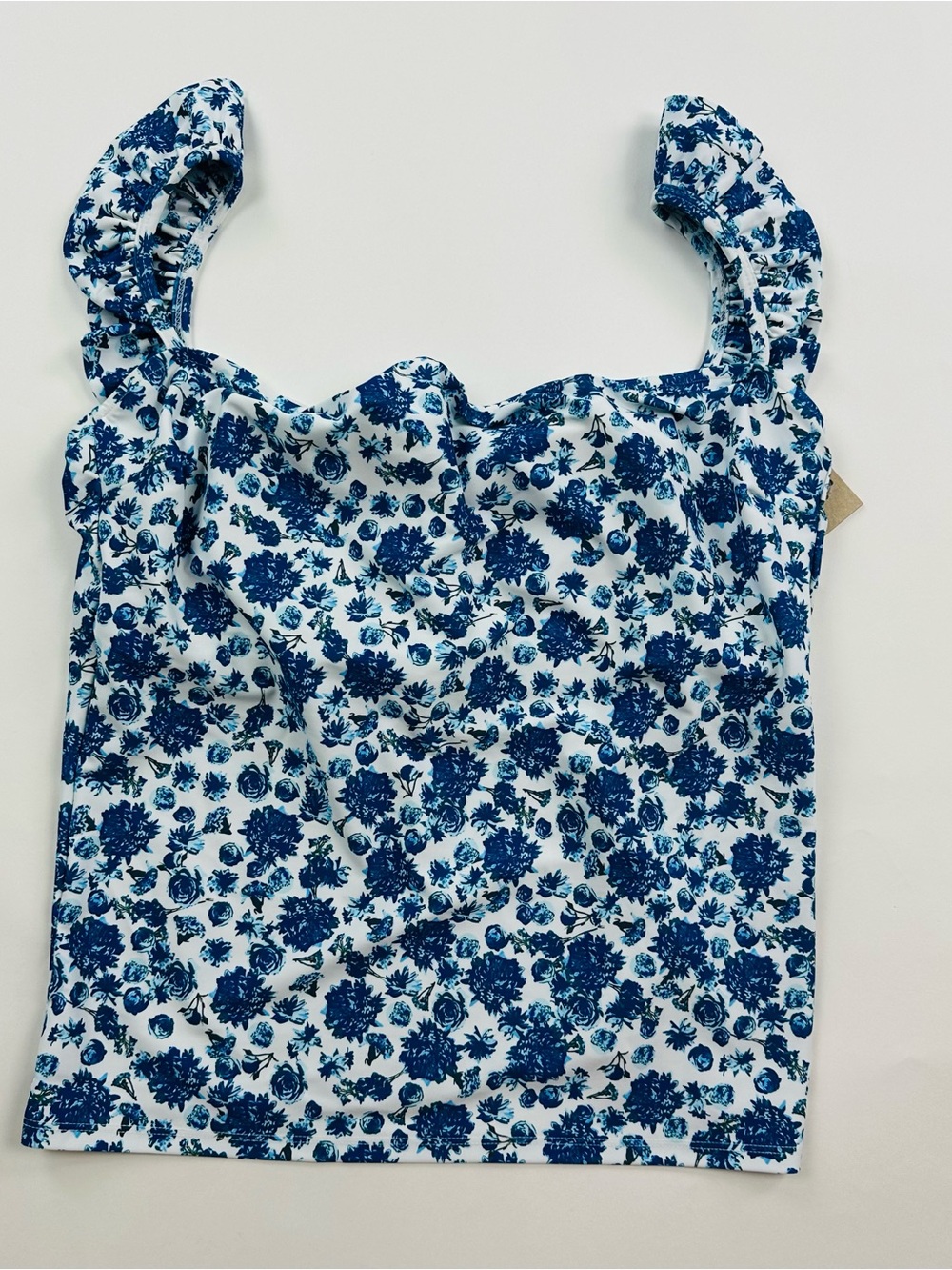 Albion Bella Tankini Top in Santorini Blue Floral Swimsuit Size XXXL - Picture 2 of 10